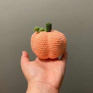 halloween fall decor crochet pumpkin large
